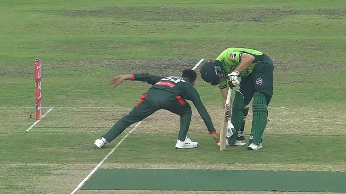 WATCH: Pakistan's Salman Ali Aga left fuming after being controversially run out against Bangladesh