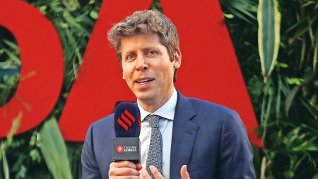 Sam Altman, OpenAI, India-AI Impact Summit, Express Adda, Anant Goenka, Tata Consultancy Services data center, OpenAI Bengaluru office, OpenAI Mumbai office, Jony Ive OpenAI device, AI hardware form factor, AI infrastructure India, future of jobs AI, Sam Altman on China AI, Demis Hassabis, Google Gemini vs ChatGPT, AI stack India, democratising AI technology, generative AI news India