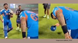 Suryakumar bowed down to Samson, a gesture that quickly went viral on social media