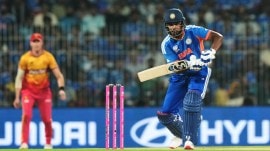 India wicketkeeper batter Sanju Samson in action during the T20 World Cup match vs Zimbabwe. (PHOTO: AP)