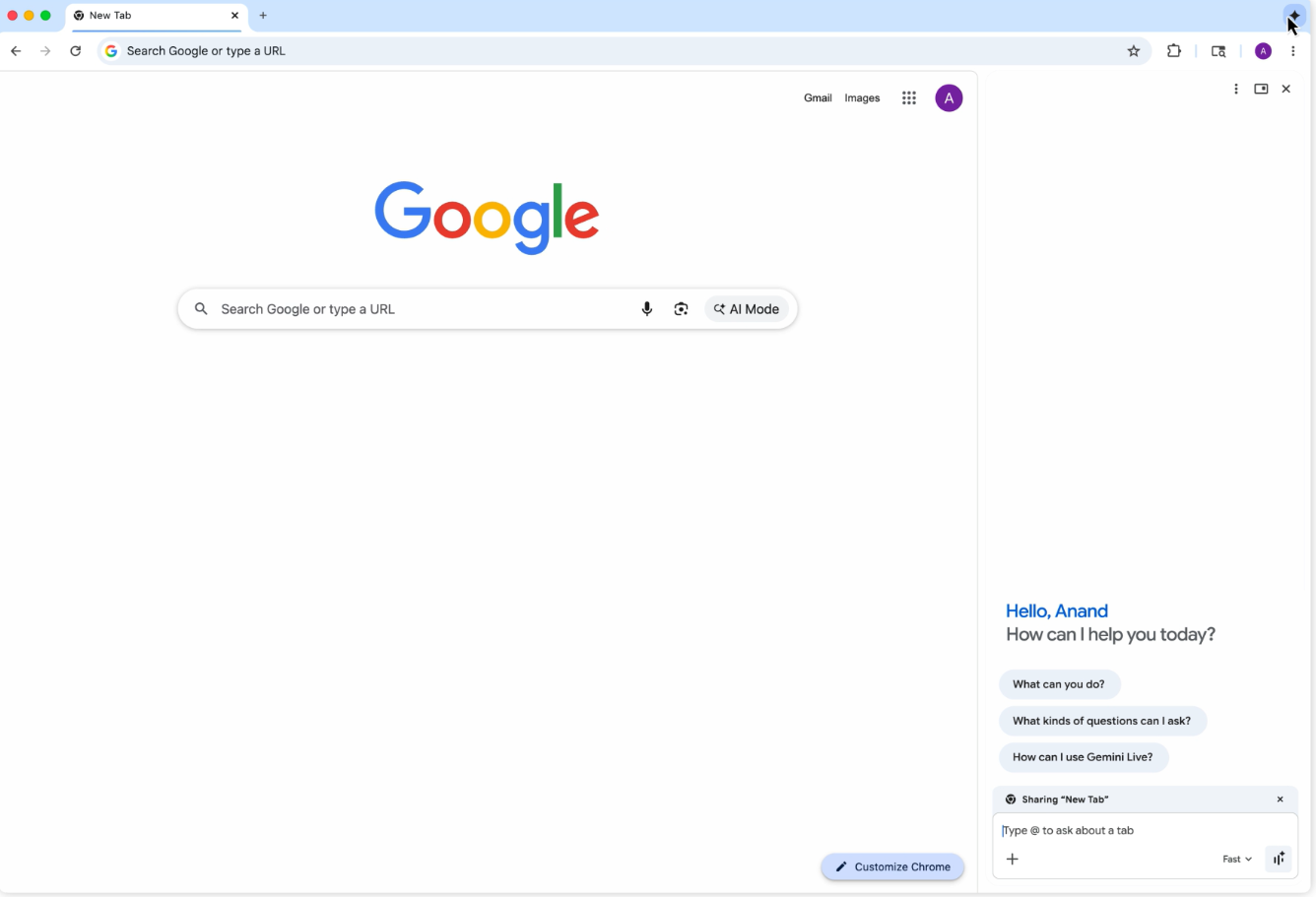 Gemini in Chrome