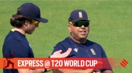 South Africa coach Shukri Conrad (R) with Dewald Breview. (FILE PHOTO: AP)