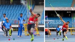 Indian Para athlete Sumi Antil in action at the World Para Athletics Grand Prix at Jawaharlal Nehru Stadium in New Delhi. (Express Photo by Praveen Khanna)