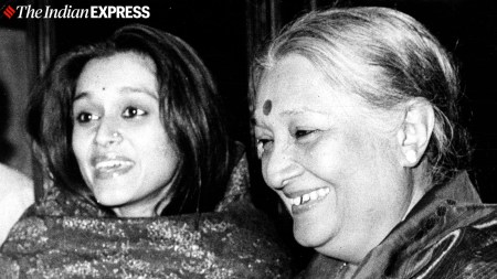 Supriya Pathak with her mother Dina Pathak.