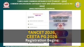 anna university, tancet 2026 registrations, ceeta pg 2026 dates