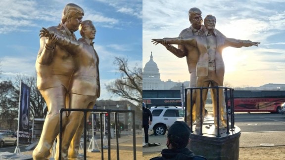 Donald Trump Epstein statue Washington DC