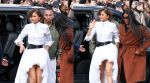Zendaya appeared in a white ensemble at Louis Vuitton's Paris Fashion Week