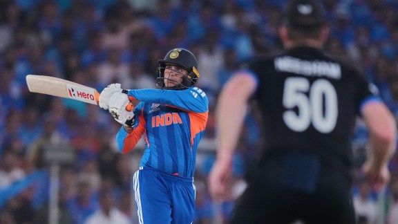 Abhishek scored 52 in 21 balls before falling to Rachin Ravindra in the eighth over of the final. (AP Photo)