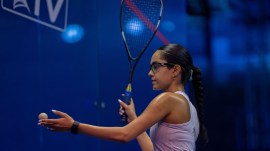 Anahat Singh produced a composed performance to defeat Tanvi Khanna and book her place in the final of the Indian Open. (Photo: PSA)