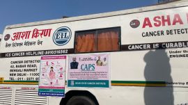 The mobile unit, with doctors on board, offers free screenings.