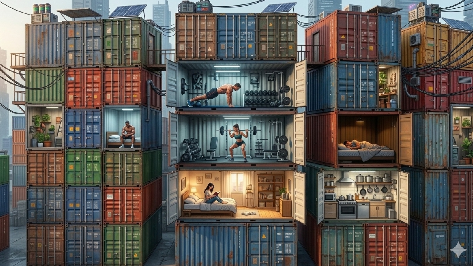 Leaving nothing to chance for the upcoming Asian Games, India has begun installing container-style housing units at elite training centres in Patiala and Bengaluru. (Illustrations generated by Gemini/Nano Banana with theme specific prompts)