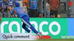India's Axar Patel catches the ball in the T20 World Cup semi-final against England at Mumbai's Wankhede Stadium. (Express photo Narendra Vaskar)