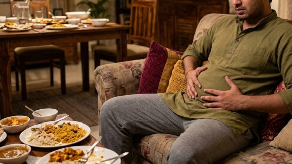 A gastroenterologist explains why overeating causes bloating