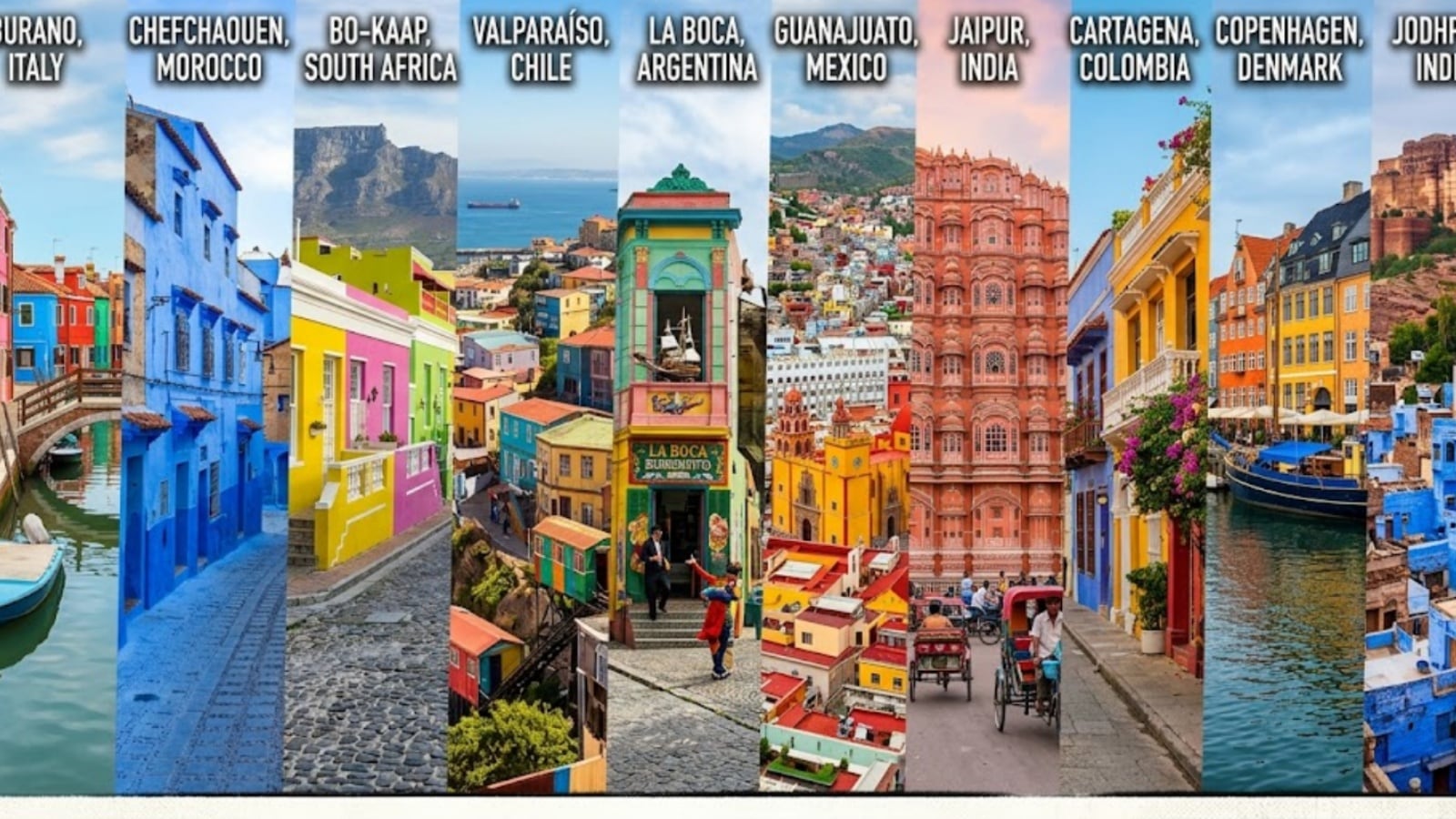 From Jodhpur to Burano: 10 of the most colourful cities on Earth