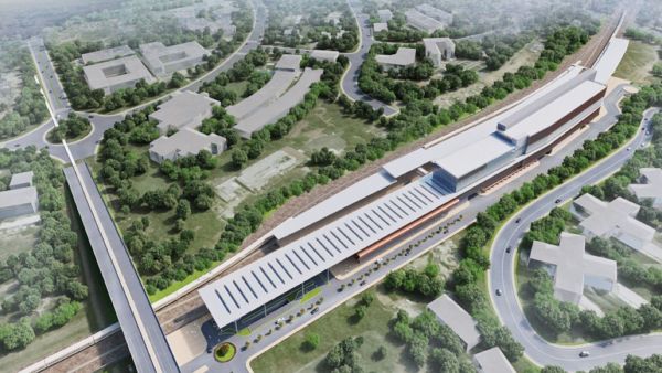 Photo of the proposed design of the under-redevelopment Safdarjung Railway Station in Delhi. (Image: Ministry of Railways)