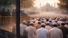 Eid prayers, seen — and read — through the gaze of the city.