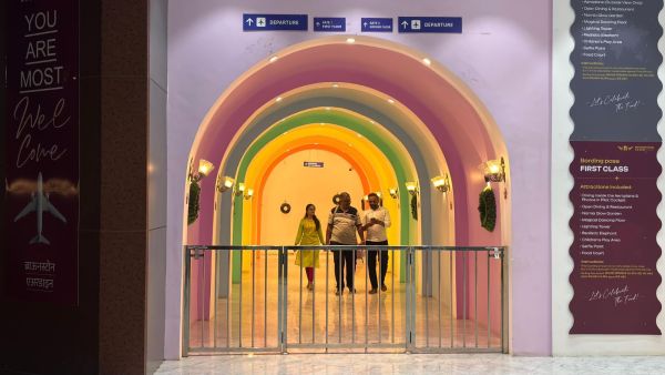 The entrance to Brownstone Air Dine Restaurant's menu. (Express Photo)