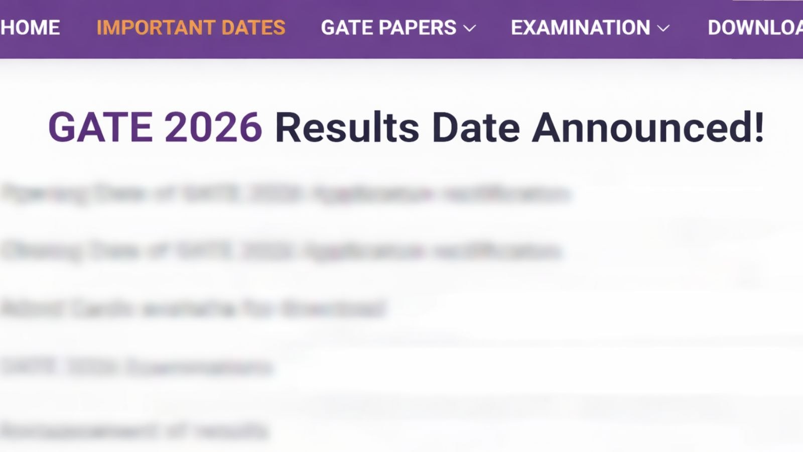 GATE 2026 Result Date and Time: IIT Guwahati to declare result on March 19