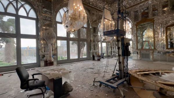Interiors of the Golestan Palace sustained some damaged after shocks from US-Israel strikes (Photo - X)