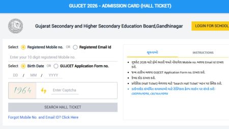 GSEB GUJCET Admit card out