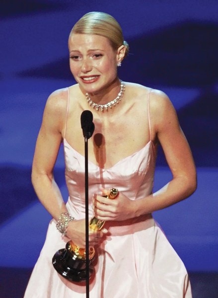 Gwyneth Paltrow's only Oscar win is for Shakespeare in Love, produced by Harvey Weinstein.