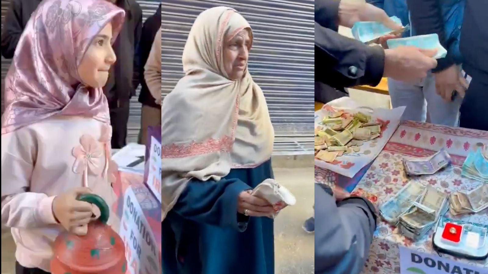 A piggy bank, a family’s gold – in Kashmir, donations pour in for Iran