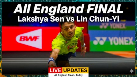 Lakshya Sen vs Lin Chun-Yi Live Score, All England Open Badminton Final: India's Lakshya entered the final after a gruelling 97-minute semis against Victor Lai.