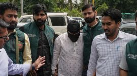 LeT recruiter Shabir Lone has been arrested by Delhi Police near Ghazipur, nearly a month after a Bangladesh-based terror module linked to him was busted. (Express Photo by Abhinav Saha)