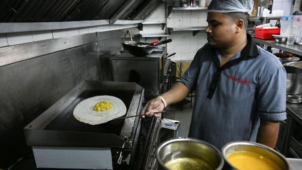 Smaller utensils mean more batches: sambar once made in three batches of 10-12 litres is now made in five batches of 7 litres. 