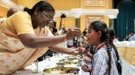 The Akshaya Patra Foundation, Droupadi Murmu, President Droupadi Murmu, Viksit Bharat, child welfare, children welfare, Indian express news, current affairs