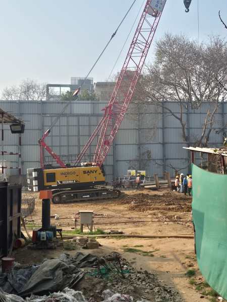 The construction of the hospital has already started despite a legal challenge, say residents. (Express Photo)