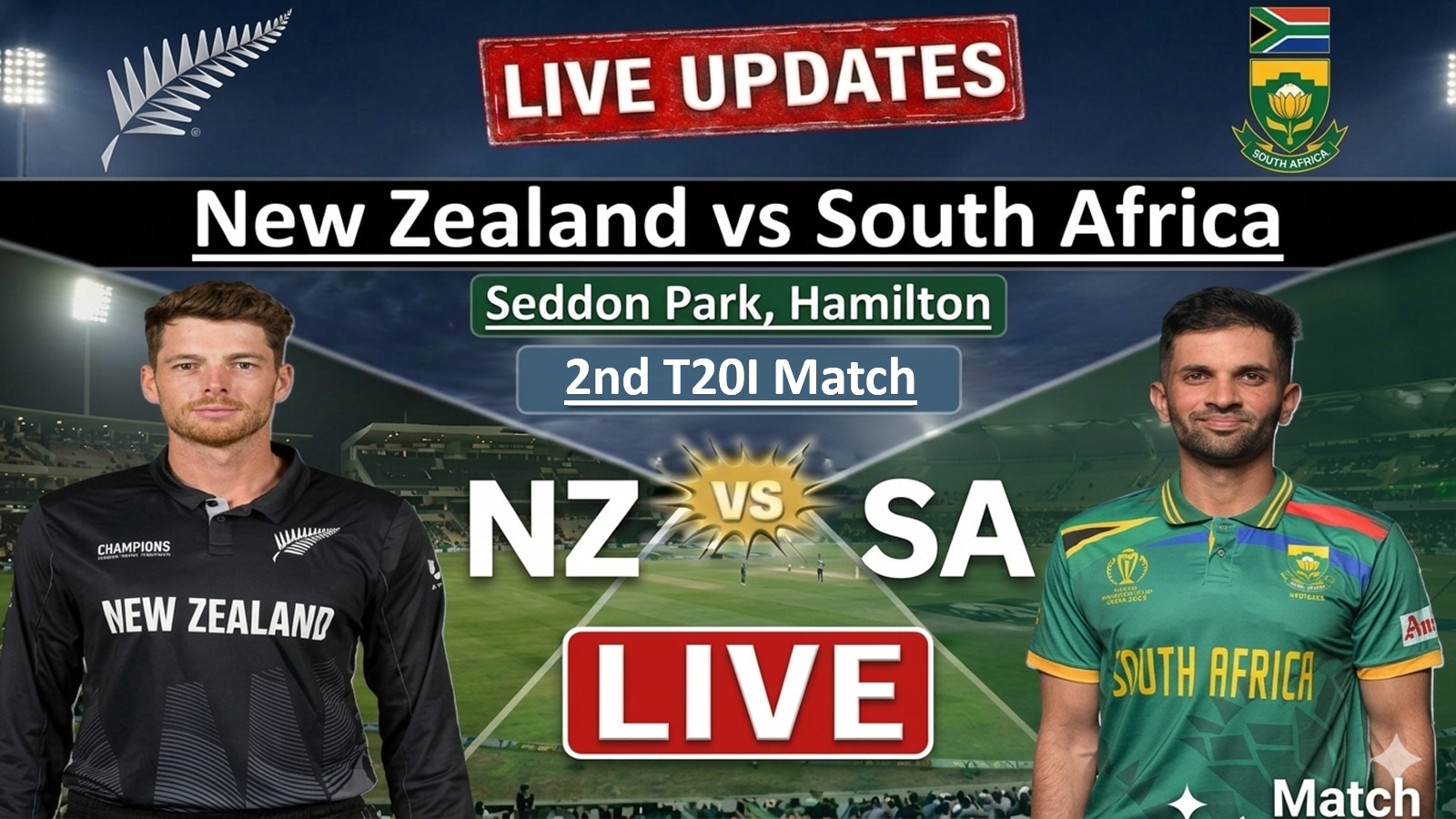 New Zealand vs South Africa 2nd T20I Live: New Zealand were brushed away in the first T20I.