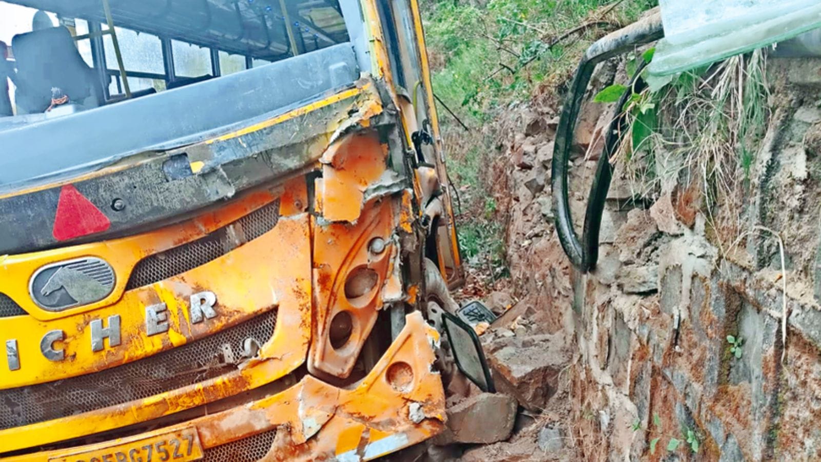 Panchkula: 20 students hurt as driver rams private bus into divider after brake failure