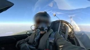 the Israel Defence Forces posted a 33-second cockpit video on its X handle
