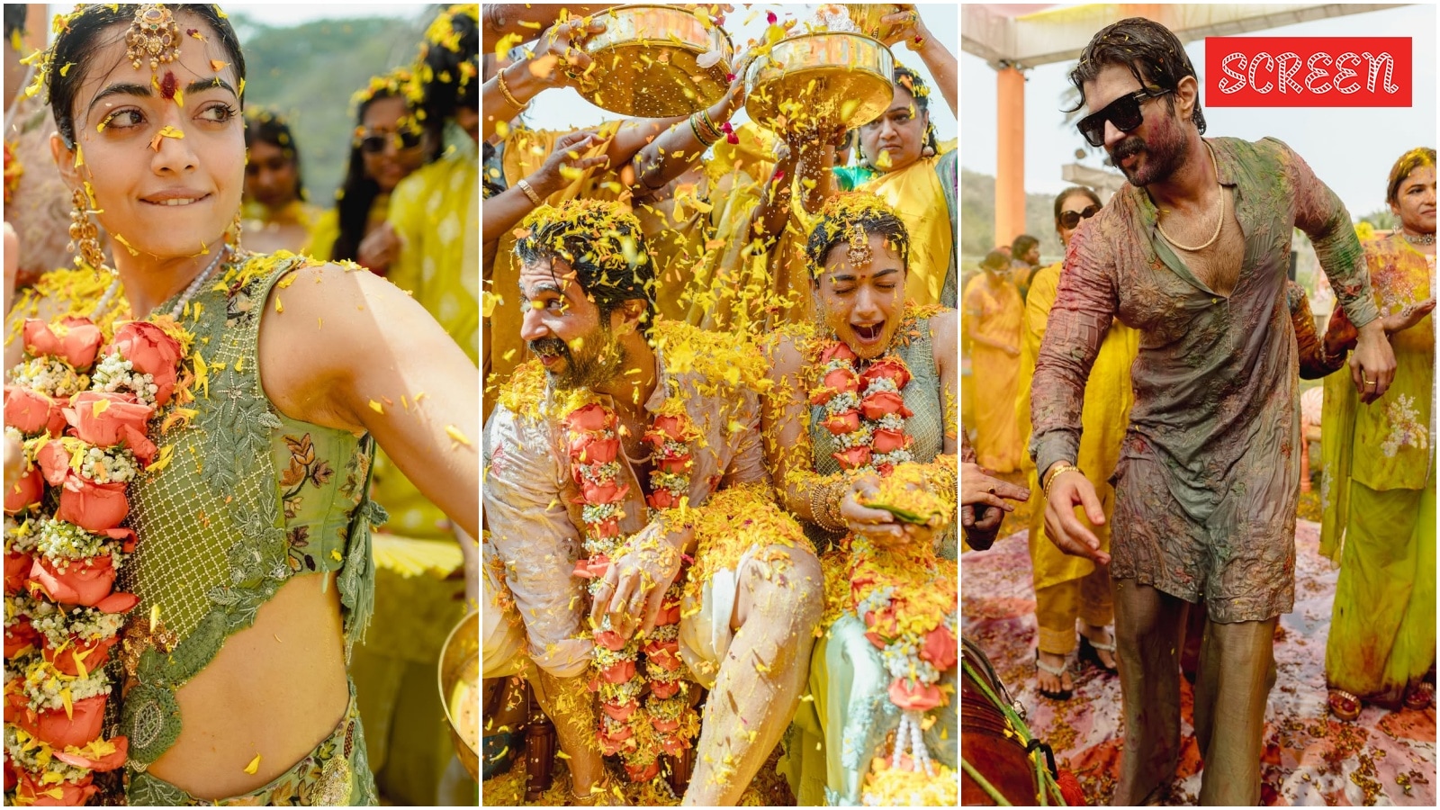 Rashmika Mandanna and Vijay Deverakonda share photos from fun-filled haldi, Pushpa star says she won ‘all the games that day’