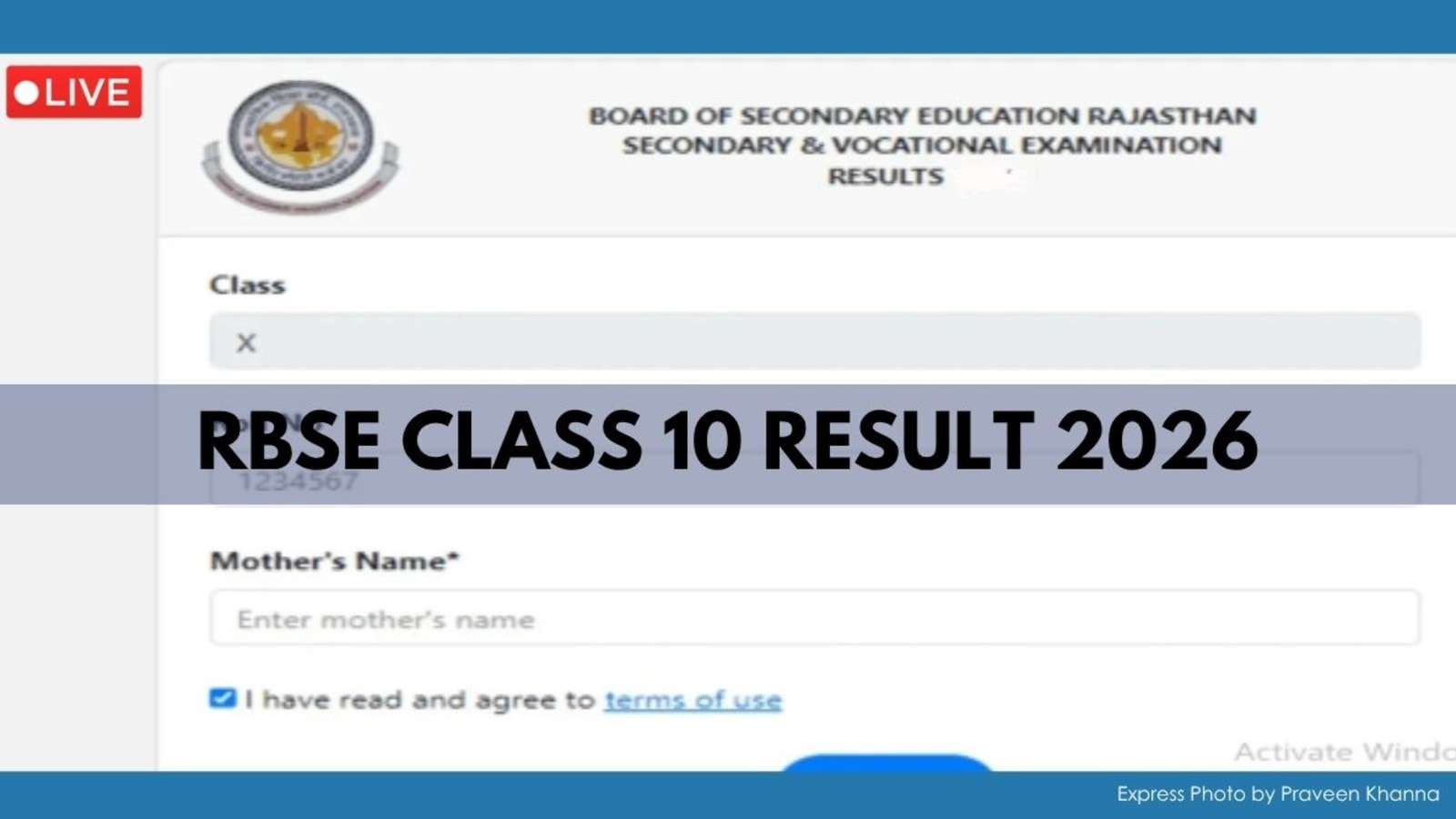 RBSE Rajasthan Board 10th Class Result 2026, rajresults.nic.in Live Updates: Where to download BSER marksheets online?