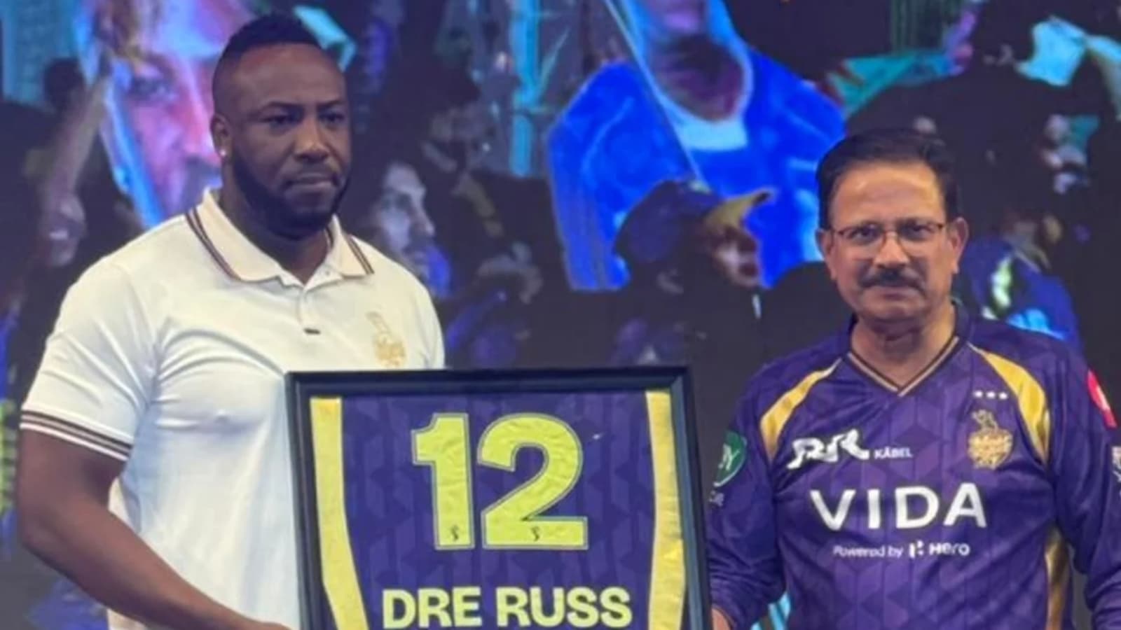 KKR retire Andre Russell’s No.12 jersey