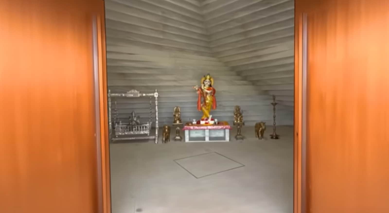 At the spiritual centre of the estate stands a meditation temple, where an idol of Lord Krishna is installed
