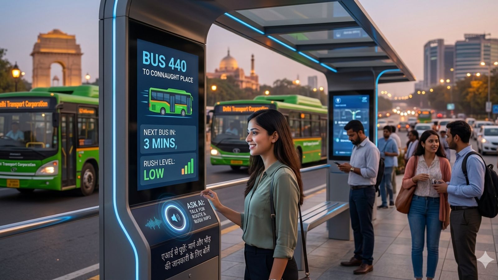 Soon, AI-enabled bus stands in Delhi that will talk to you, give you info on routes & rush