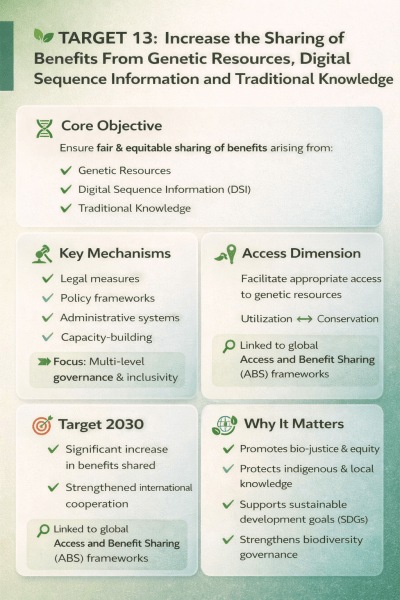National Biodiversity Strategy and Action Plan (NBSAP), target 13