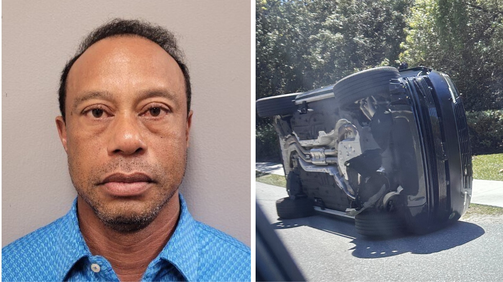 Golf legend Tiger Woods arrested after rollover car crash in Florida