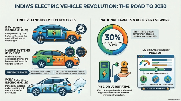 Knowledge Nugget | India’s Push for Electric Vehicles: Types of EVs and policy measures