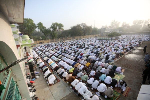 Eid prayers at the Eidgah started about 8 am, and ended about 20 minutes later.