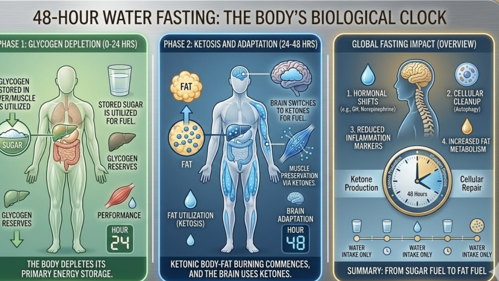 This is how your body responds to a 48-hour water-only fast