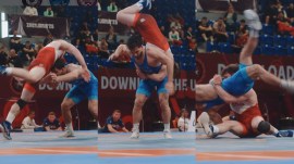 The move was called Flying Squirrel by the Americans, but the Russian made it an Instagram sensation on Tuesday. (Picture Credit: UWW Instagram screenshots)