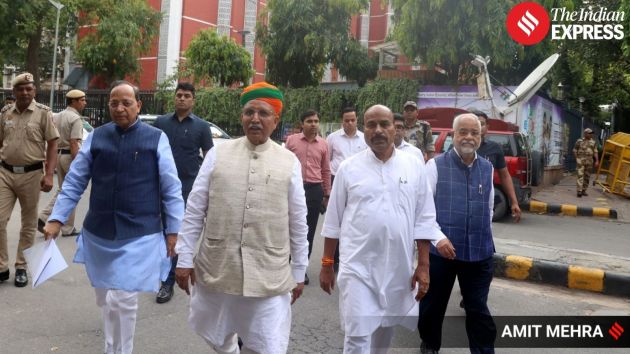 A BJP delegation, including Union Minister Arjun Ram Meghwal, on Wednesday met the Election Commission of India seeking action against Congress president