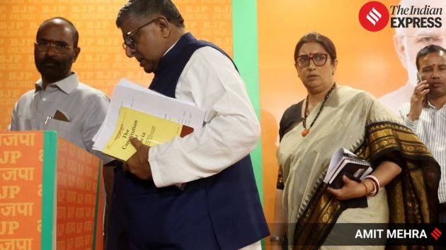 She also accused the Congress of failing to pass the women’s reservation bill during the UPA tenure