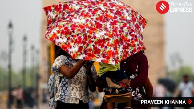Delhi experienced intense heat during the day on Friday