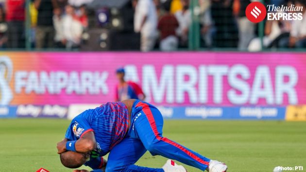 Lungi Ngidi was stretchered off the field after suffering a head injury