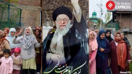 People waved Iranian flags and expressed joy over the ceasefire